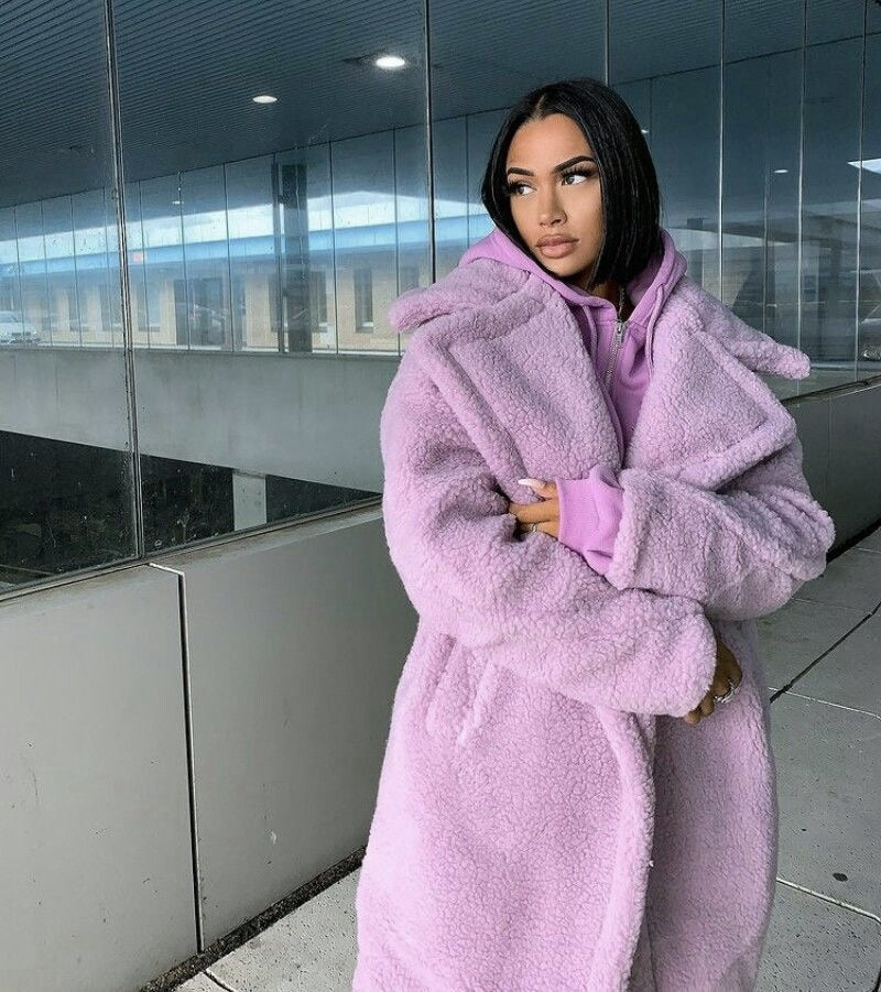 Zoe Lange Teddyjas voor Dames in verschillende kleuren 27