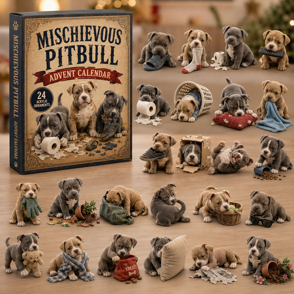 Pitbull Adventskalender 2026 - 24 Pitbull Kersthangers