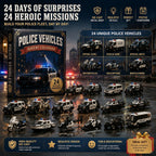 Politievoertuigen Adventskalender 2026 - 24 Acryl Politieauto Ornamenten
