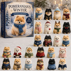 Pomeranian Adventskalender 2026 - 24 Pomeranian Kersthangers
