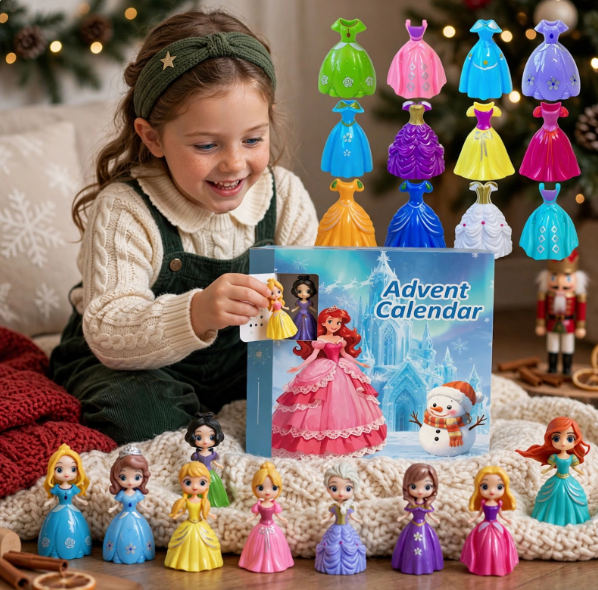 Prinses Adventskalender 2026 - 24 Poppetjes, Jurkjes en Vriendjes