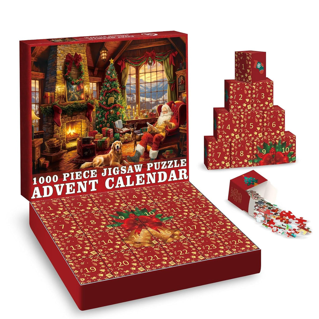 Puzzel Adventskalender 2026 - 24 Dagen, Eén Kerstafbeelding