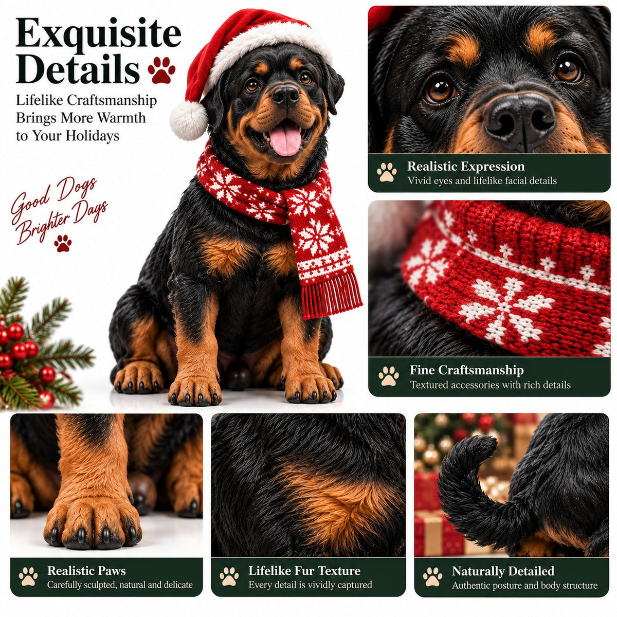 Rottweiler Adventskalender 2026 - 24 Rottweiler Figuurtjes
