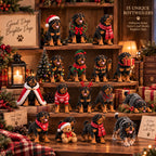 Rottweiler Adventskalender 2026 - 24 Rottweiler Figuurtjes