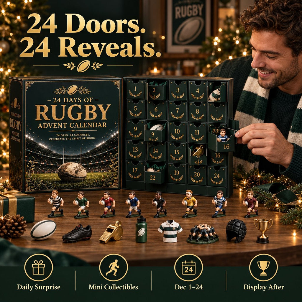 Rugby Adventskalender 2026 - 24 Rugbyminiaturen en Verrassingen