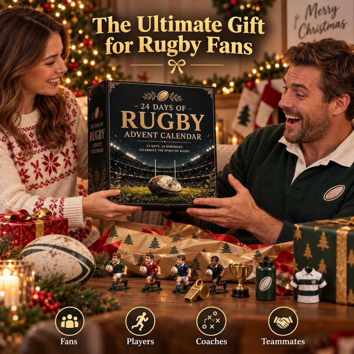 Rugby Adventskalender 2026 - 24 Rugbyminiaturen en Verrassingen