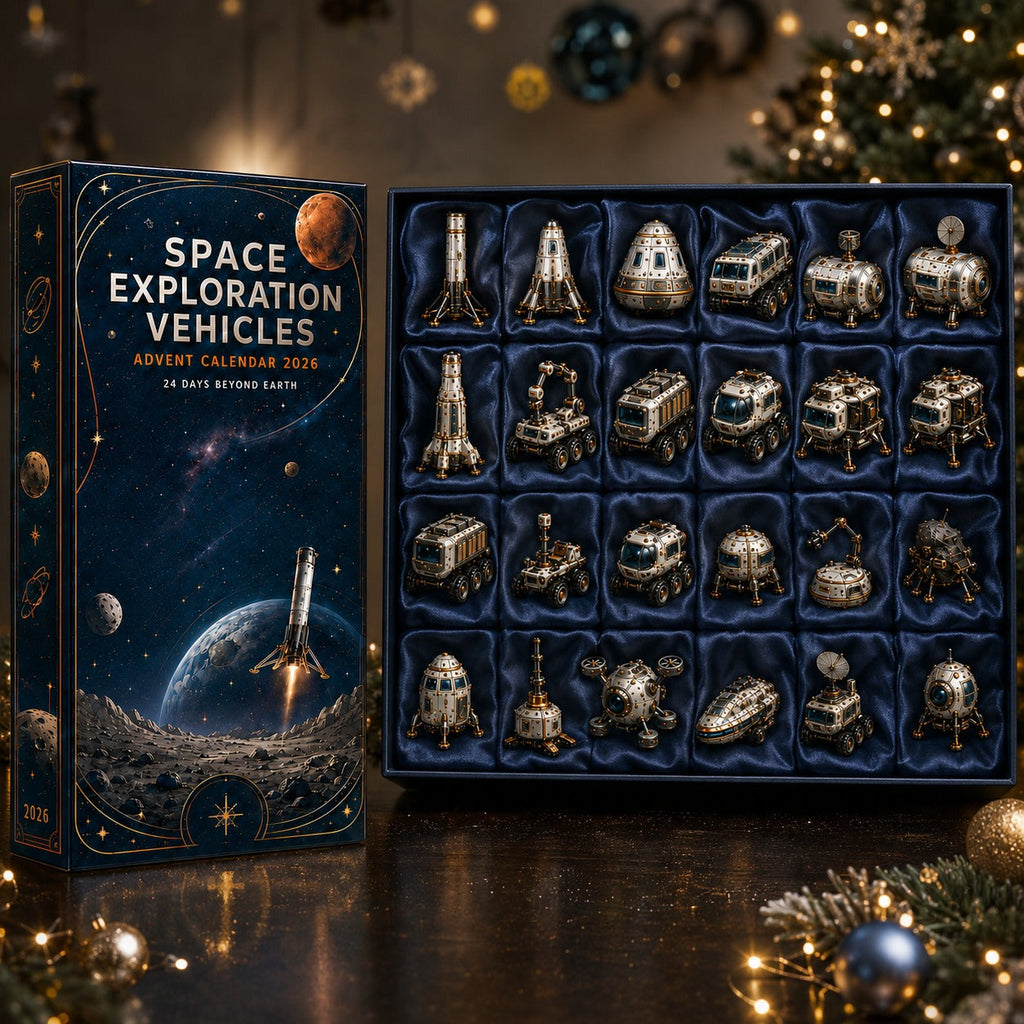 Ruimtevaart Adventskalender 2026 - 24 Miniatuur Raketten en Rovers