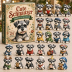 Schnauzer Adventskalender 2026 - 24 Acryl Schnauzerhangers