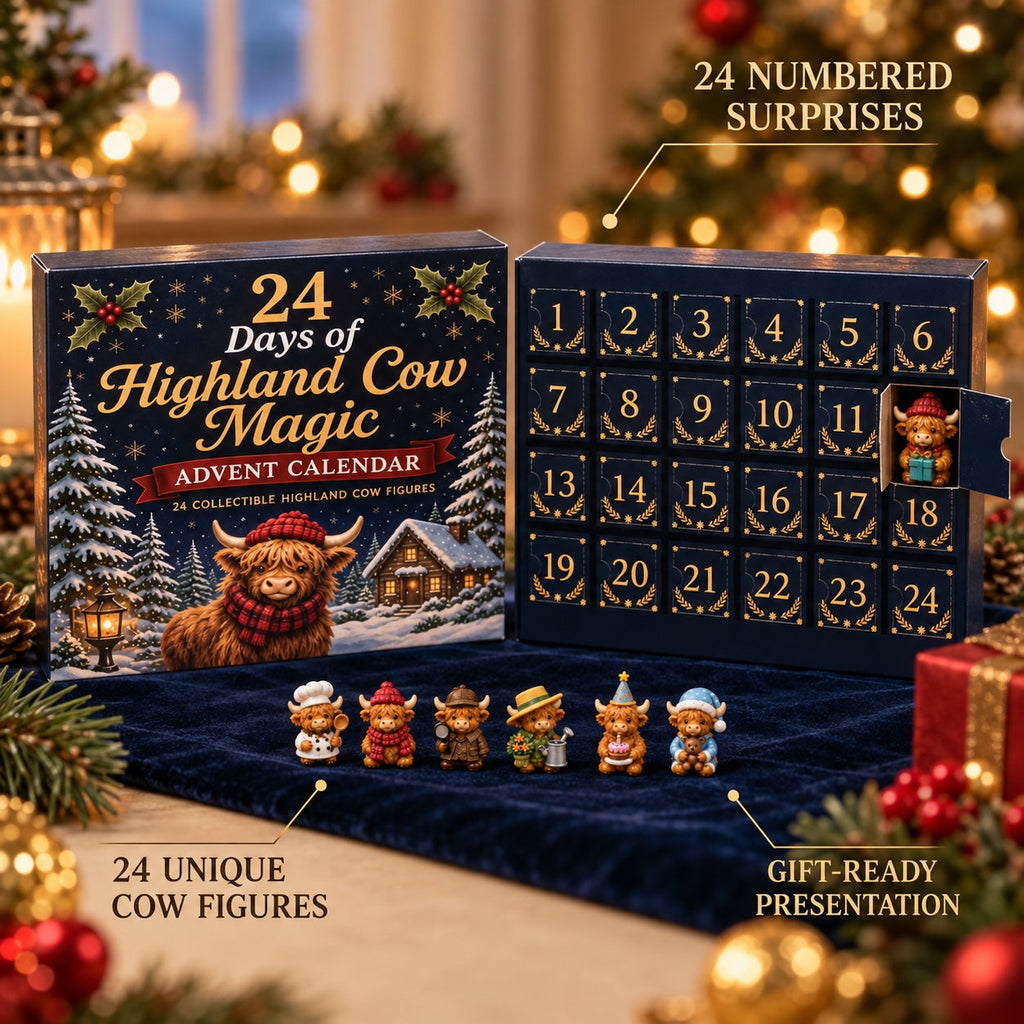 Schotse Hooglander Adventskalender 2026 - 24 Verzamelfiguurtjes