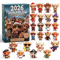 Schotse Hooglander Kerst Adventskalender 2026 - 24 Grappige Figuurtjes