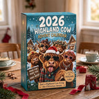 Schotse Hooglander Kerst Adventskalender 2026 - 24 Grappige Figuurtjes
