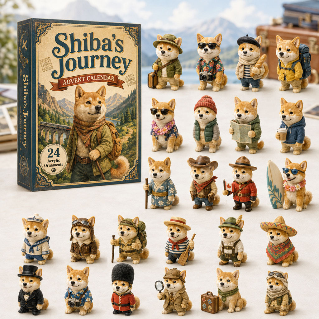 Shiba Inu Adventskalender 2026 - 24 Acryl Shiba-hangers