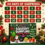 Squishy Dumpling Adventskalender 2026 - 24 Mini Squishies en 1 Grote Verrassing