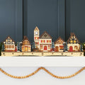 Verlicht Houten Kerstdorp - Schoorsteendecoratie met LED-huisjes