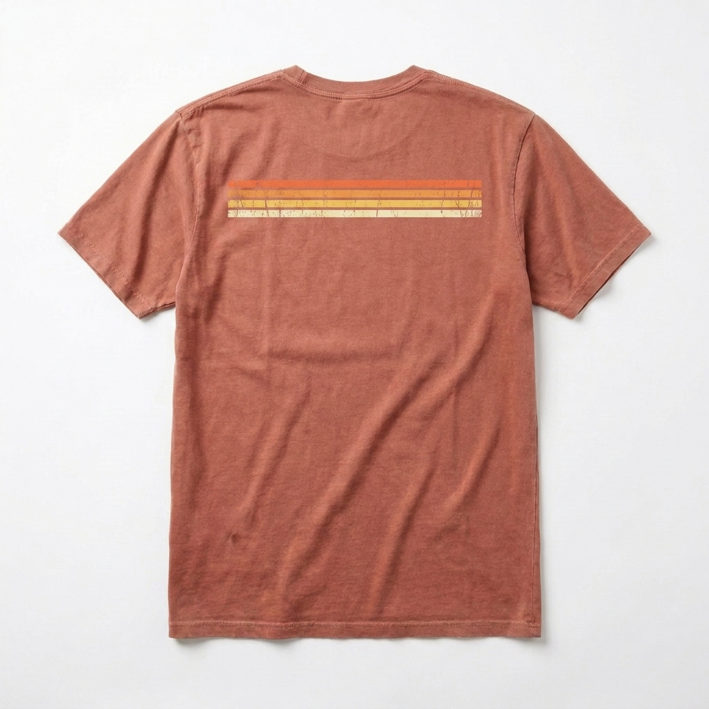 Vervaagde Zonsondergang T-shirt achterkant