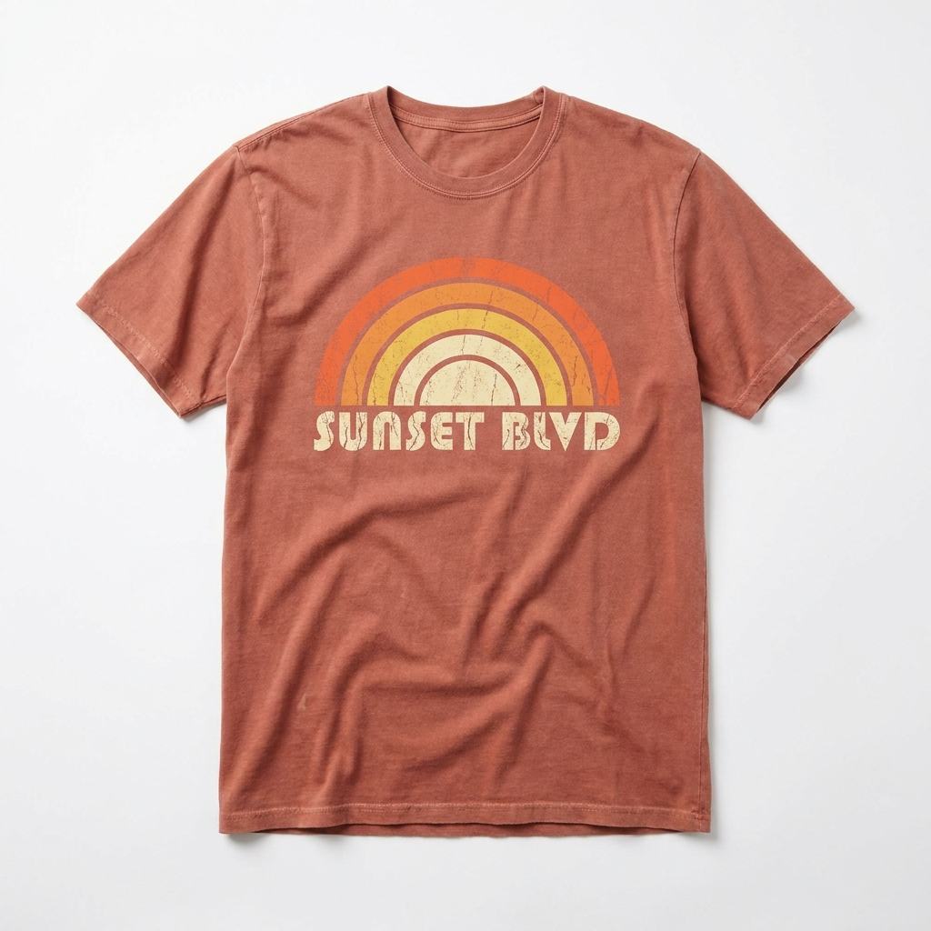 Vervaagde Zonsondergang T-shirt voorkant