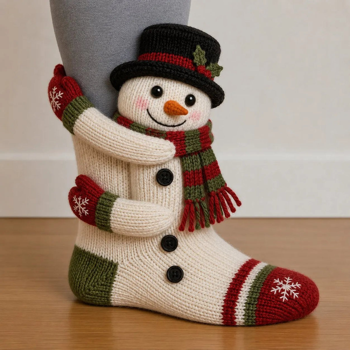 🎅🧦3D Knuffelende Kerstsokken Schattig Wraparound Armen Cozy Festive Sokken🎄 11