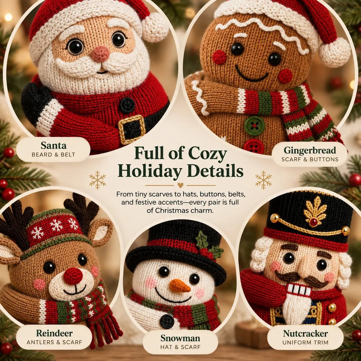 🎅🧦3D Knuffelende Kerstsokken Schattig Wraparound Armen Cozy Festive Sokken🎄 4