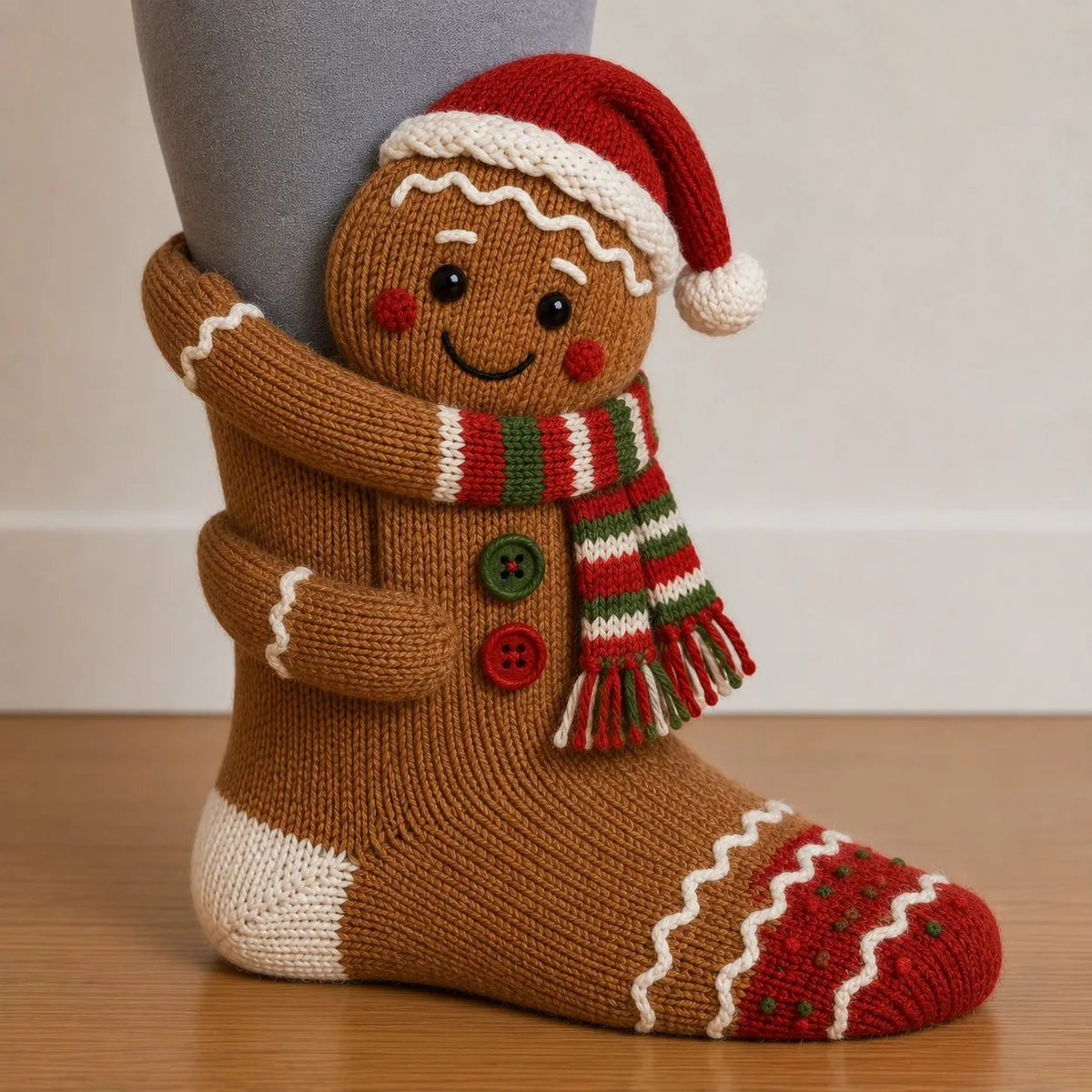 🎅🧦3D Knuffelende Kerstsokken Schattig Wraparound Armen Cozy Festive Sokken🎄 9