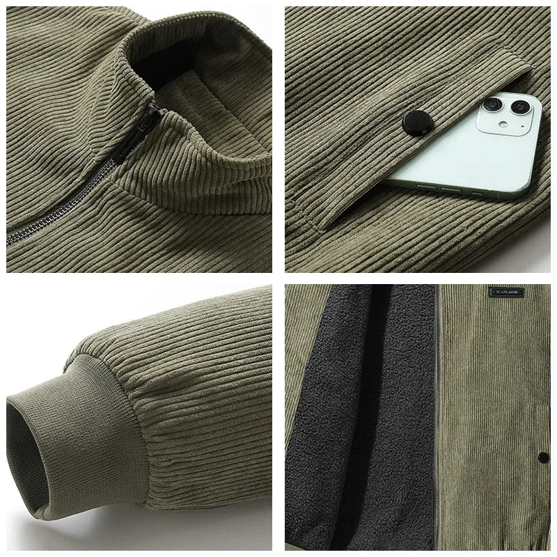 Heren Bomber Corduroy Jas in stijlvol ontwerp 7