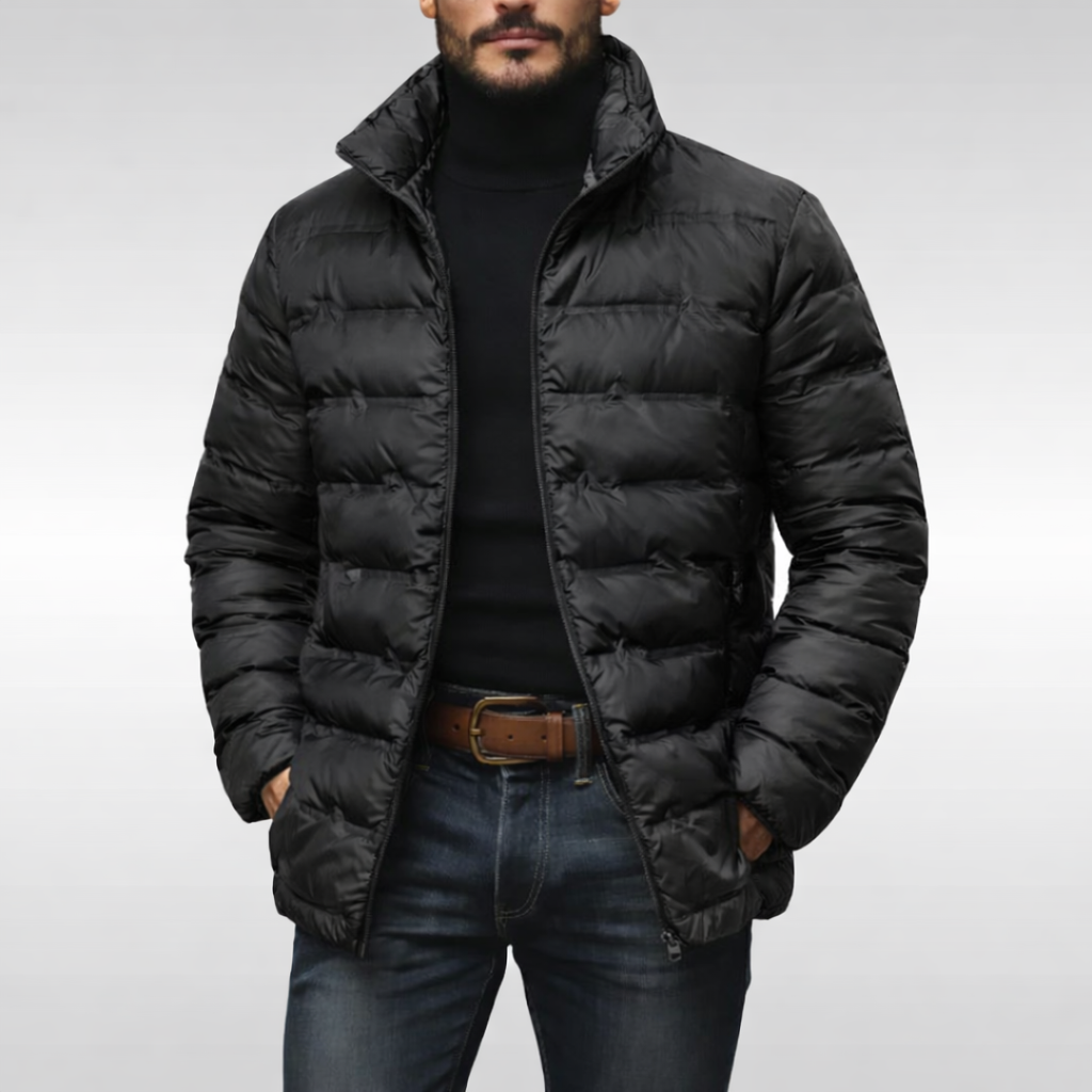 Heren puffer jacket in gequilt ontwerp voor warme en comfortabele winterdagen. 4
