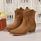 Cowboylaarzen dames met spitse neus - western blokhak model