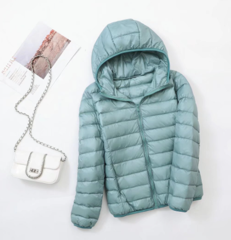 Dames ultralichte gevoerde hooded jacket in verschillende kleuren