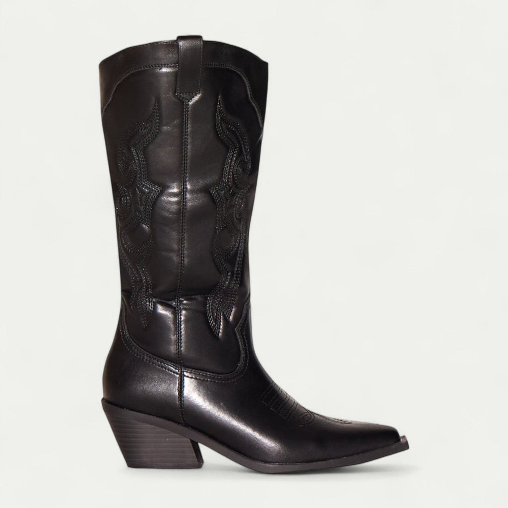 Halfhoge western-laarzen dames met spitse neus - elegante pasvorm