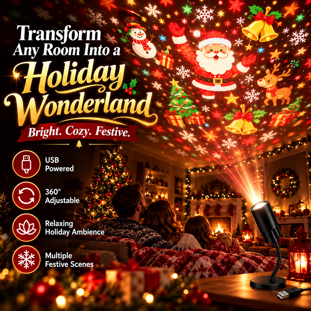 HD kerstprojector met 10 feestelijke scènes voor magische displays. 7