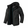 Hooded cargo jacket voor mannen met militaire stijl en functionaliteit. 2
