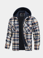Heren Geruite Hoodie Jas voor stijl en comfort