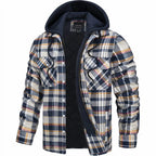 Heren Geruite Hoodie Jas voor stijl en comfort 2