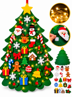 Kerstboom in vilt voor kinderen om creatief te versieren.