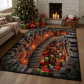 Kerstmis 3D illusie vloerkleed met driedimensionaal patroon in meerdere maten