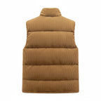Stijlvolle puffer vest voor mannen met knoopsluiting en mouwloos ontwerp. 4