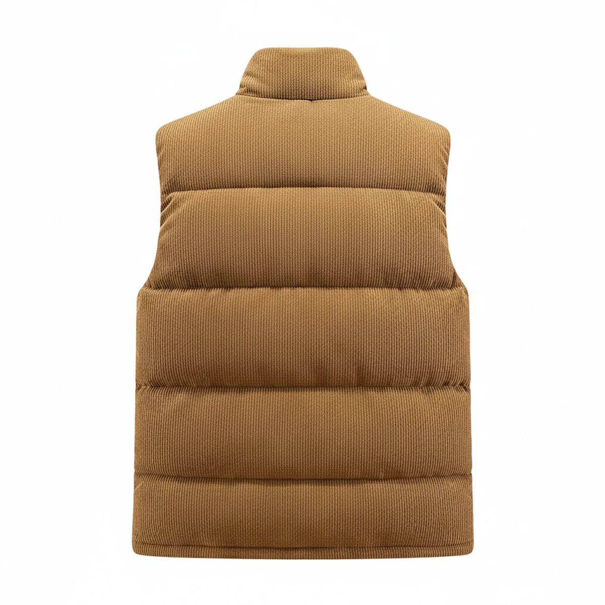 Stijlvolle puffer vest voor mannen met knoopsluiting en mouwloos ontwerp. 4