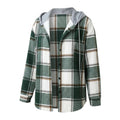 Comfortabele hooded geruite jas voor dames