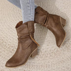 Kunstleer western laarzen dames boho stijl - met franjes en vlecht