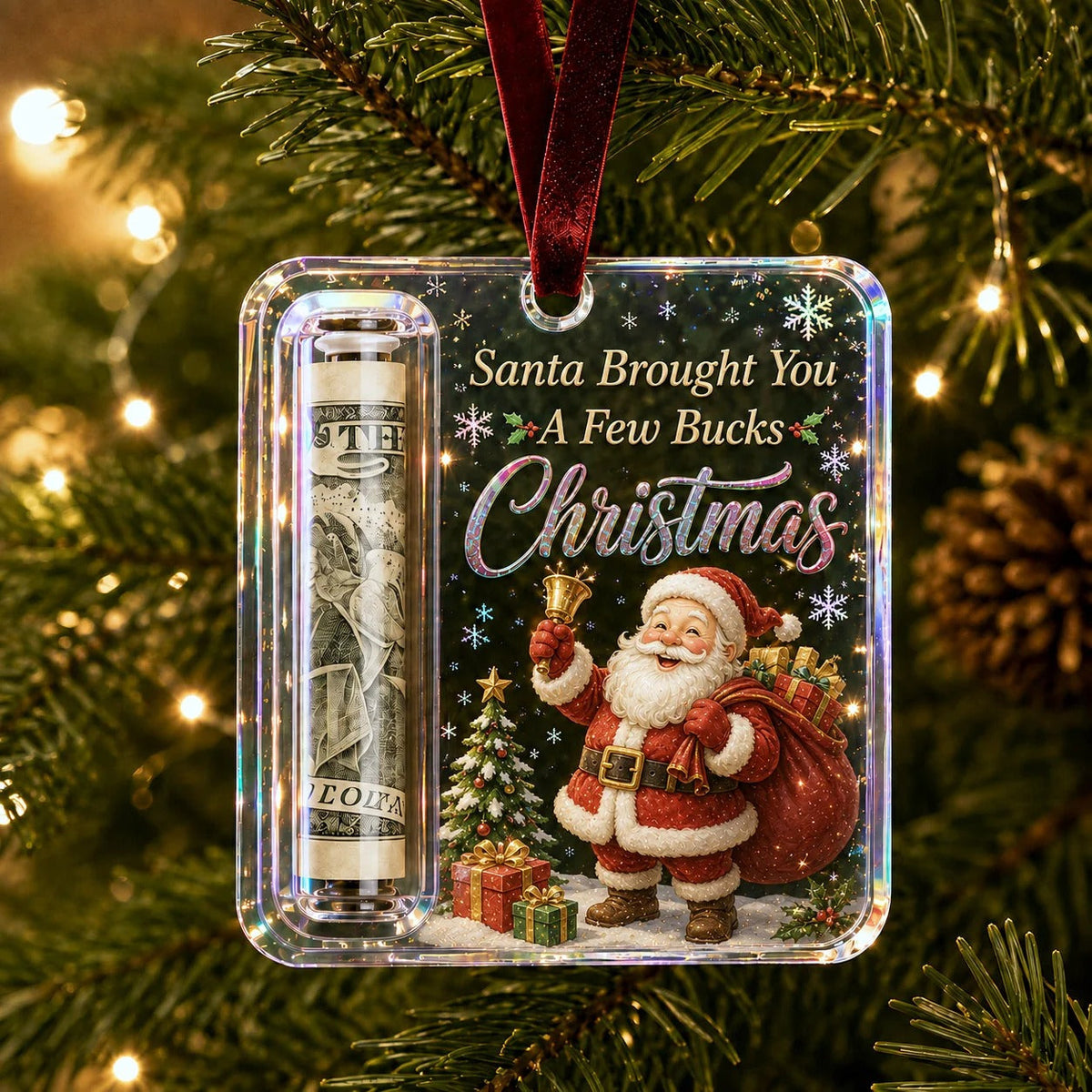 Kerst Cash Gift Ornament voor het geven van geld als cadeau