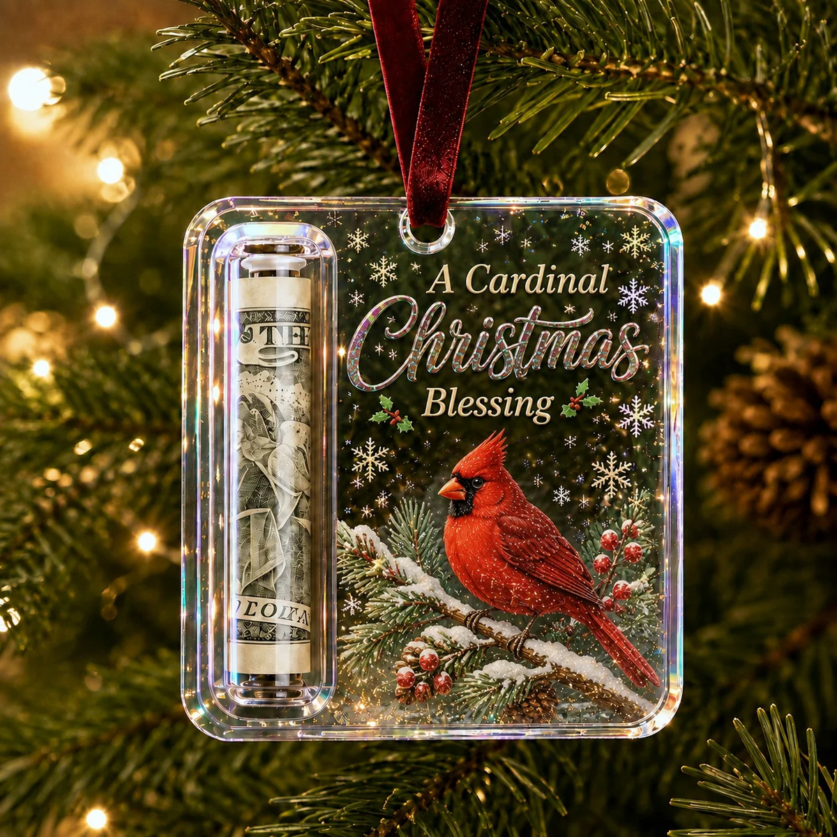 Kerst Cash Gift Ornament voor het geven van geld als cadeau 10