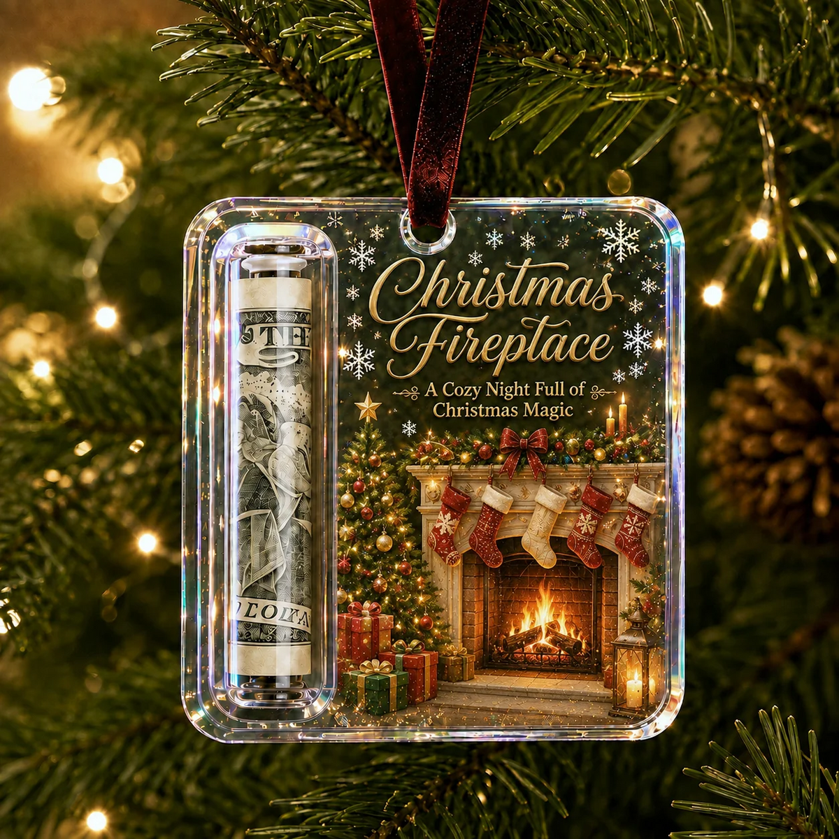 Kerst Cash Gift Ornament voor het geven van geld als cadeau 13