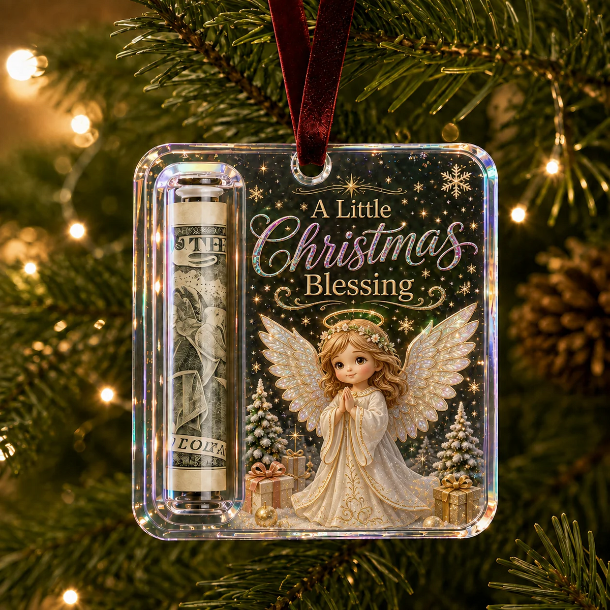 Kerst Cash Gift Ornament voor het geven van geld als cadeau 5