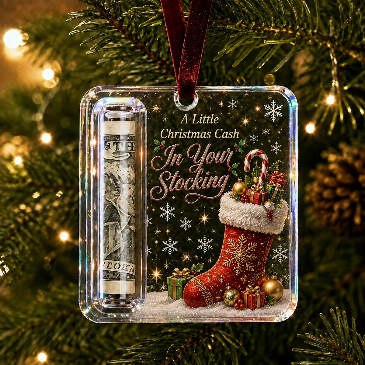 Kerst Cash Gift Ornament voor het geven van geld als cadeau 6