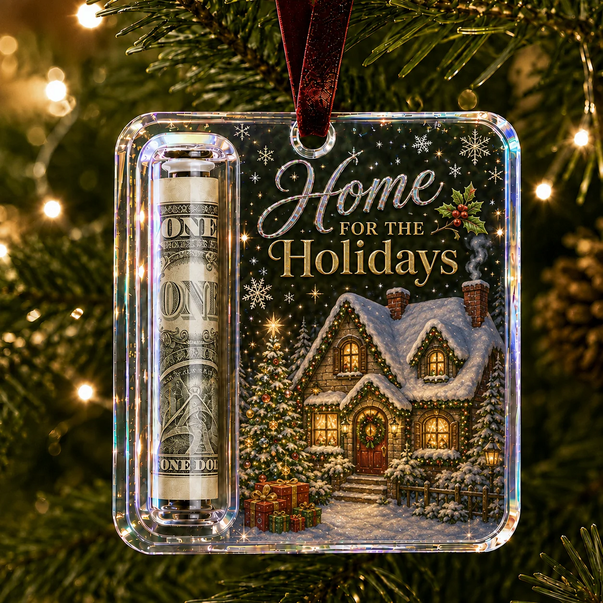 Kerst Cash Gift Ornament voor het geven van geld als cadeau 9