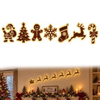 Verlichte LED wanddecoratie met renne voor kerst 12