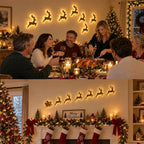 Verlichte LED wanddecoratie met renne voor kerst 6