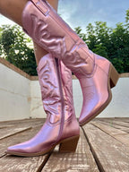 Metallic cowboylaarzen dames met glans - festival look
