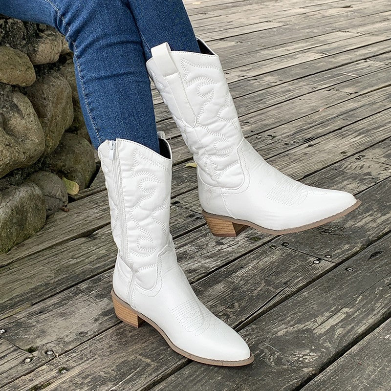Metallic cowboylaarzen dames met glans - festival look