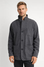 Heren button-down casual jas in stijlvol ontwerp