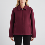 Dames Zip-Up Ontspannen Pasvorm Jas in stijlvol ontwerp